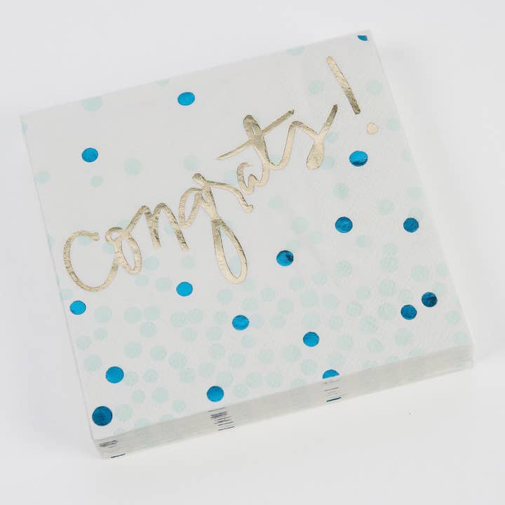 $4.00 min 12 - Congrats!, Beverage Napkin ..Pkg 20. MIN 12 for wholesale by LUX FRAGRANCES