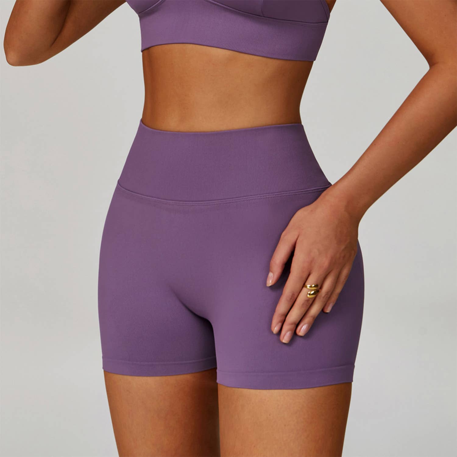 Crave by FW - Wholesale Athletic Shorts - Women's - V Back High Waist Biker Short8