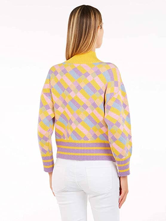 FEMINAE COSMETICS SRL - Wholesale Knit Sweater - Women's - Brunella Gori Women's Rhombus Pullover Sweater, 100% Wool RWS1
