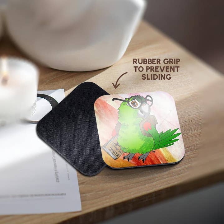 3dRose - Wholesale Coasters - 3dRose, Hahns Macaw with glasses, Coaster10