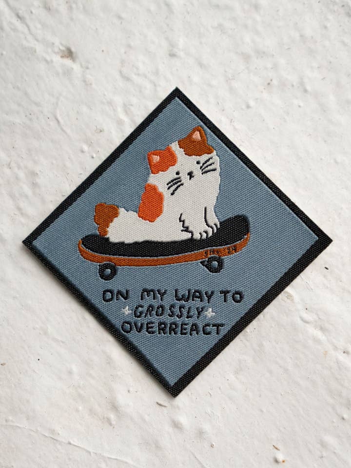 Overreact - Woven Sticky Patch for wholesale by Stay Home Club