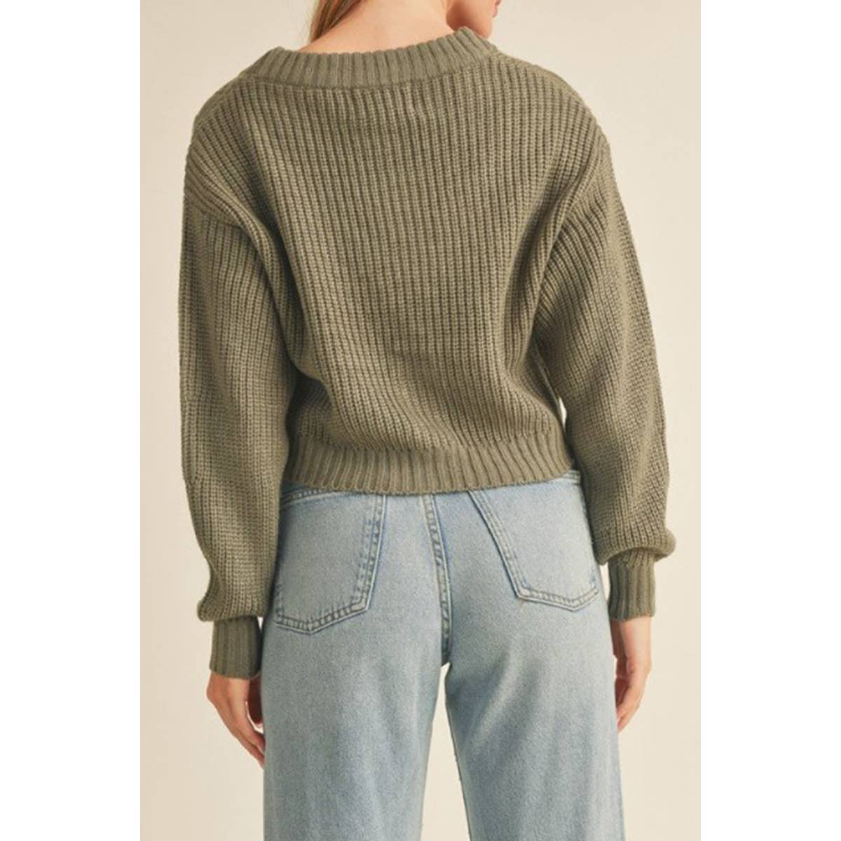 UP CLOTHING – wholesale Cardigan – Women’s – V Neck Cable Knit Crop Sweater Cardigan7