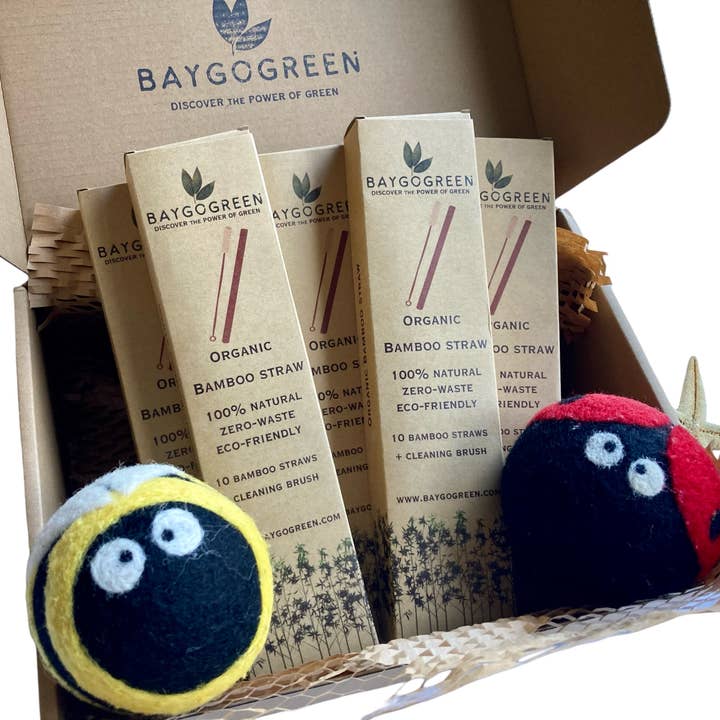 BayGoGreen – wholesale Drinking straw – Nature's Sip: Bamboo Straw Box Set1