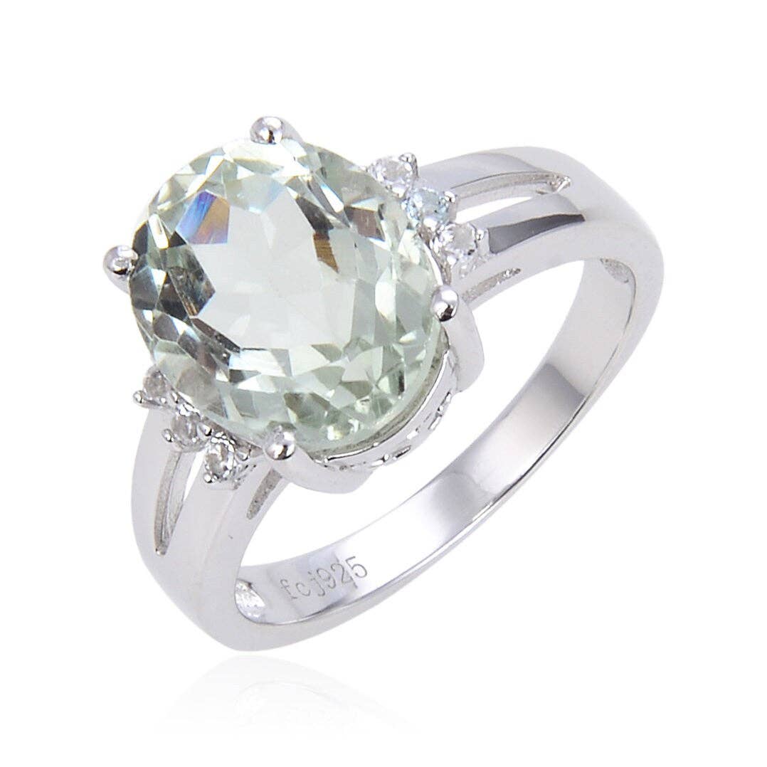FCJ Jewelry LLC - Wholesale Cocktail/Statement Ring - 925 Silver – Natural Green Amethyst & Topaz – Statement Ring1