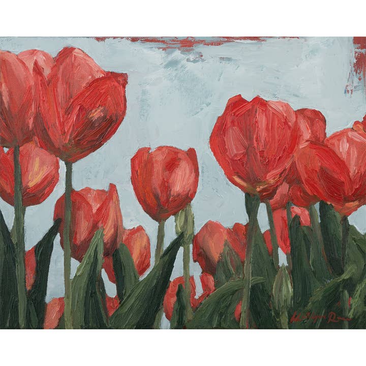 Tulips Shining Bright Through the Storm Print for wholesale by Katelynne Rose Art