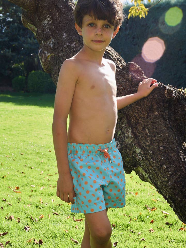 COSTUME DA BAGNO ARANCIONE PER BAMBINO per la vendita all'ingrosso da parte di Naïve