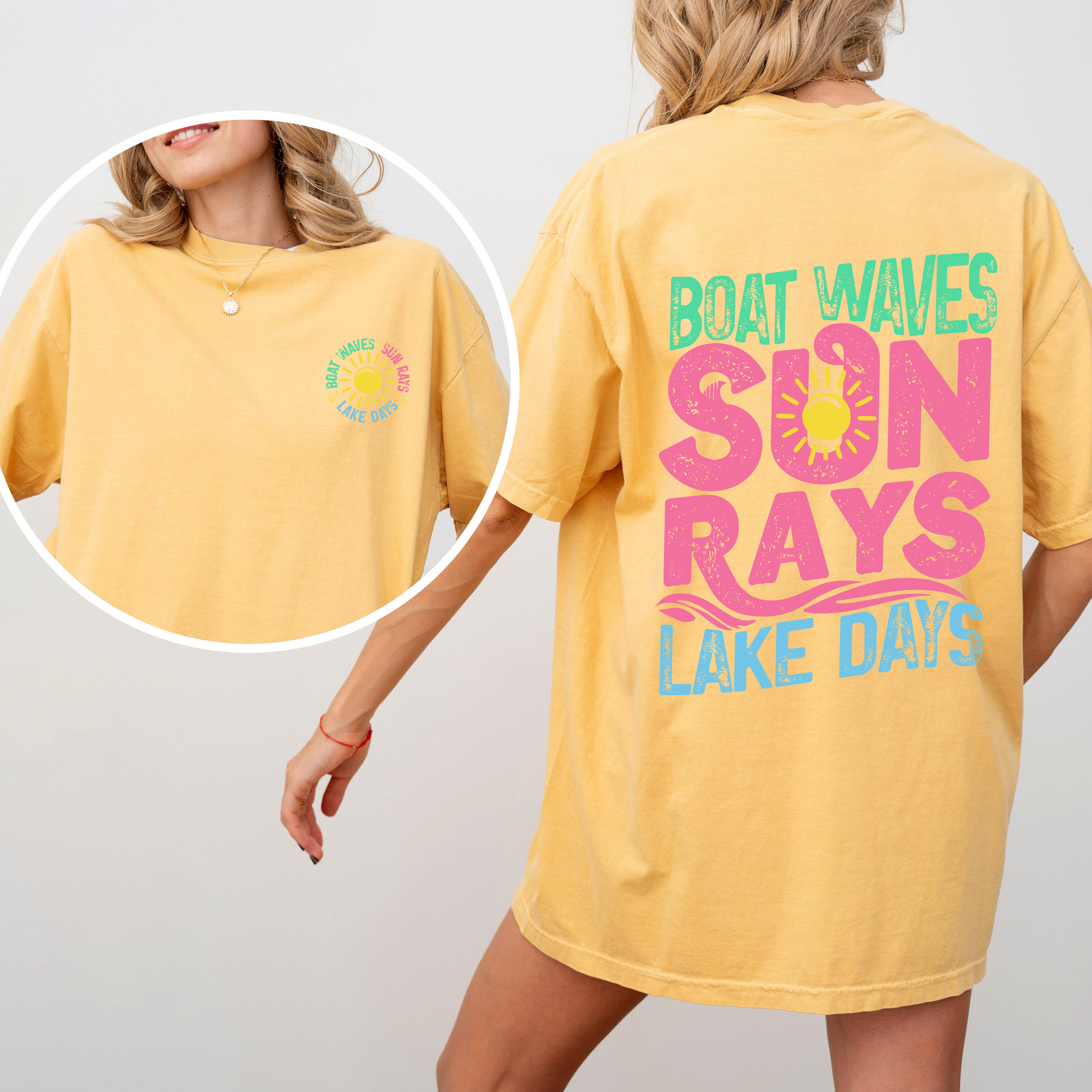 Refinery Number One LLC - Wholesale T-Shirt (Graphic) - Unisex - Lake Bum, Sun Rays, Lake Days Boat, Summer T-Shirt7