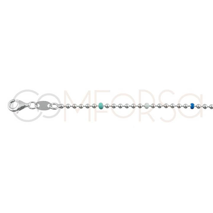 Gold-Plated Sterling Silver 925 Bracelet With Combined Blue for wholesale by COM FORSA SL