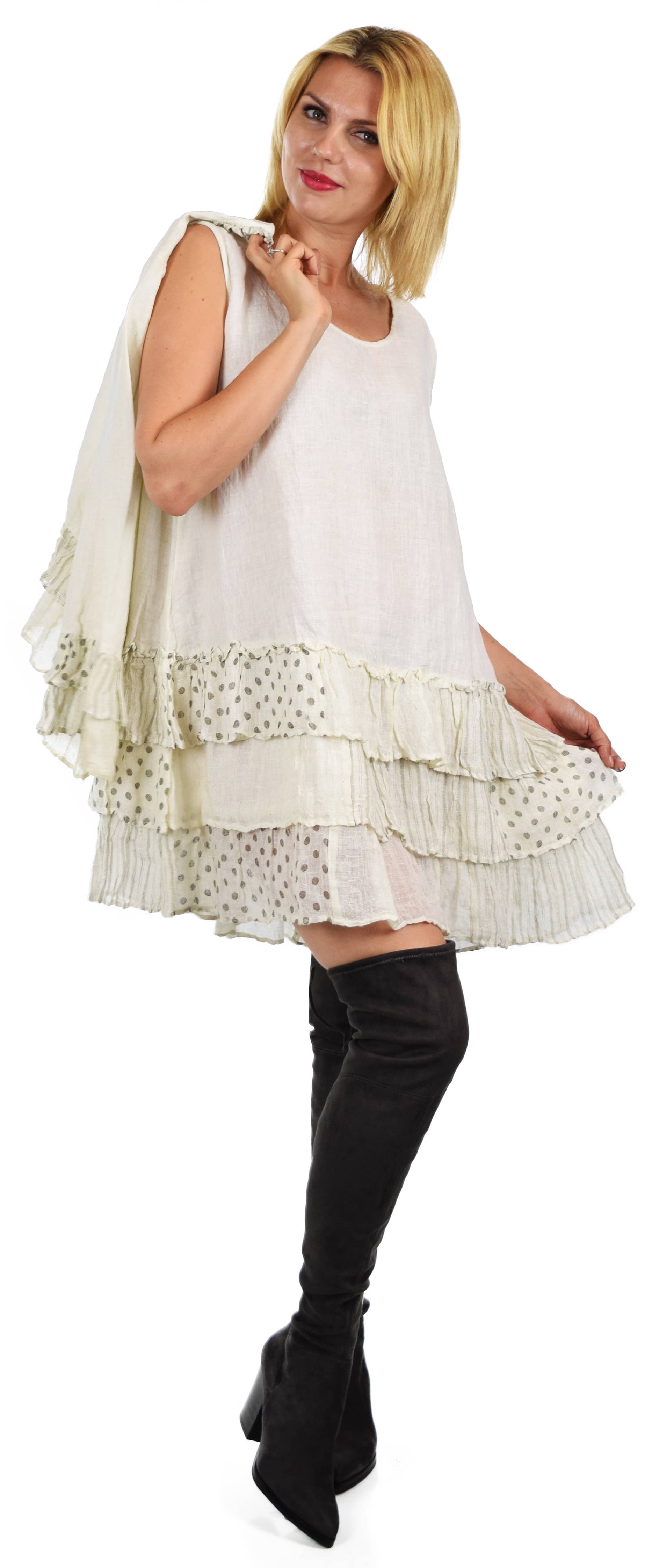 LINEN AND GAUZE - Wholesale Dress - Women's - 3214 2 PC. DRESS & JACKET SET1