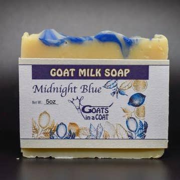 Midnight Blue Goat Milk Soap for wholesale by Goats in a Coat