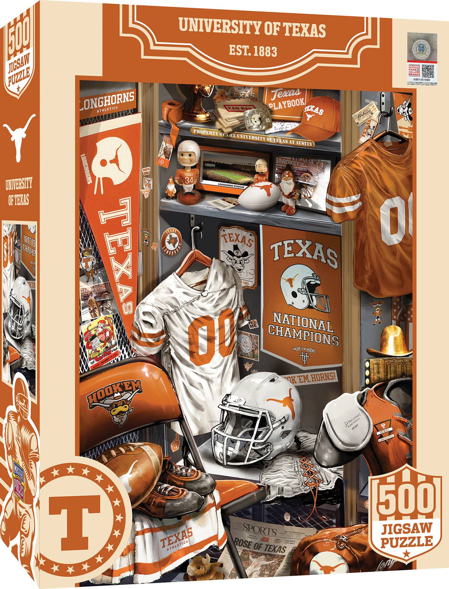Masterpieces Puzzles - Wholesale Puzzle - Adult - Texas Longhorns - Locker Room 500 Piece Jigsaw Puzzle0
