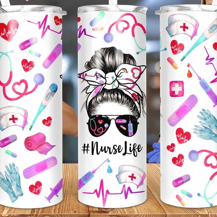 #nurselife messy bun for wholesale by Fandangles