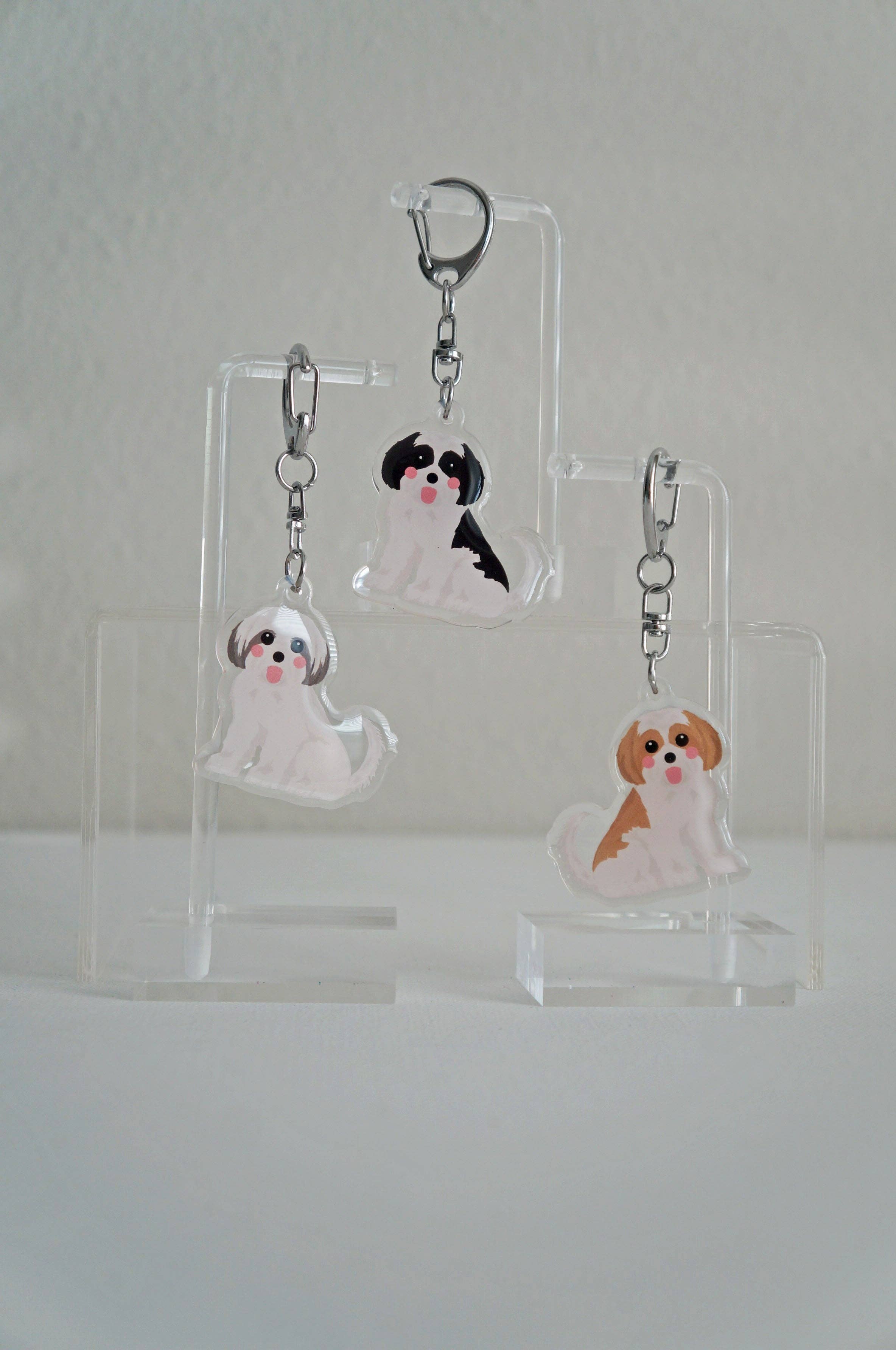 kiwi & WILLOW - Wholesale Keychain - Unisex - Shih Tzu Epoxy Keychain1