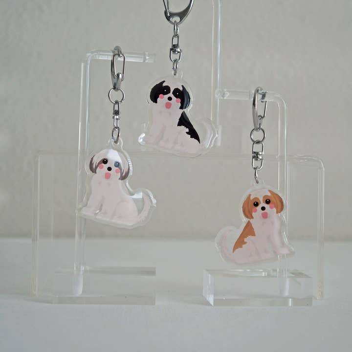 kiwi & WILLOW - Wholesale Keychain - Unisex - Shih Tzu Epoxy Keychain1