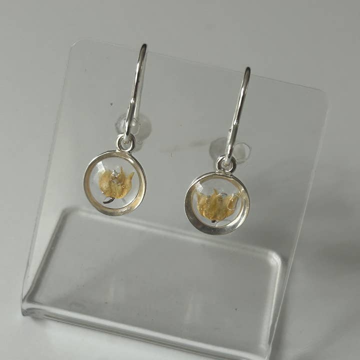 Chloe May Creations – wholesale Dangle earrings – Lily of the Valley Drop Circle Earrings0