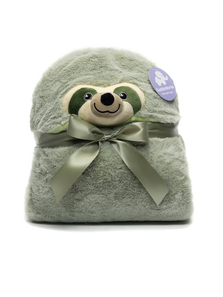 Plushland - Wholesale Security/Cuddle Blanket - Baby - Cuddleworks Weighted Plush Hooded Blanket - Sensory Comfort3