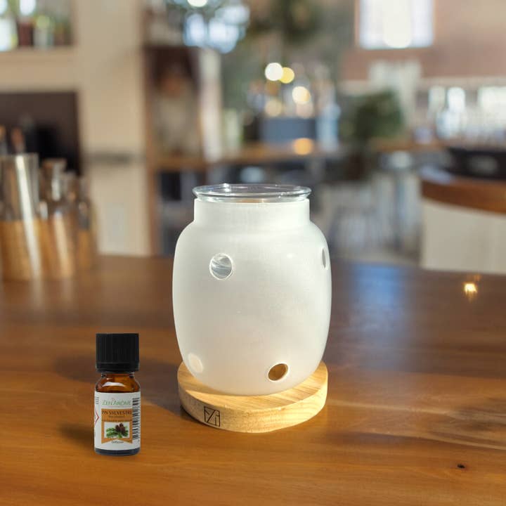 Zen'Arôme - Wholesale Oil Warmer - Scented Wax Burner Inspiration Series Siete - Wood & Glass7