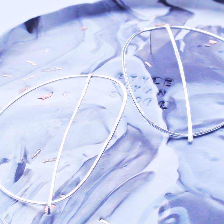 The Pink Locket – Engroshandel Hoops – Abstrakt erklæring Hoops - Argentium Sølv