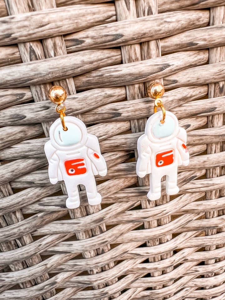 Astronaut Dangles for wholesale by Mark Alexander Clay Co