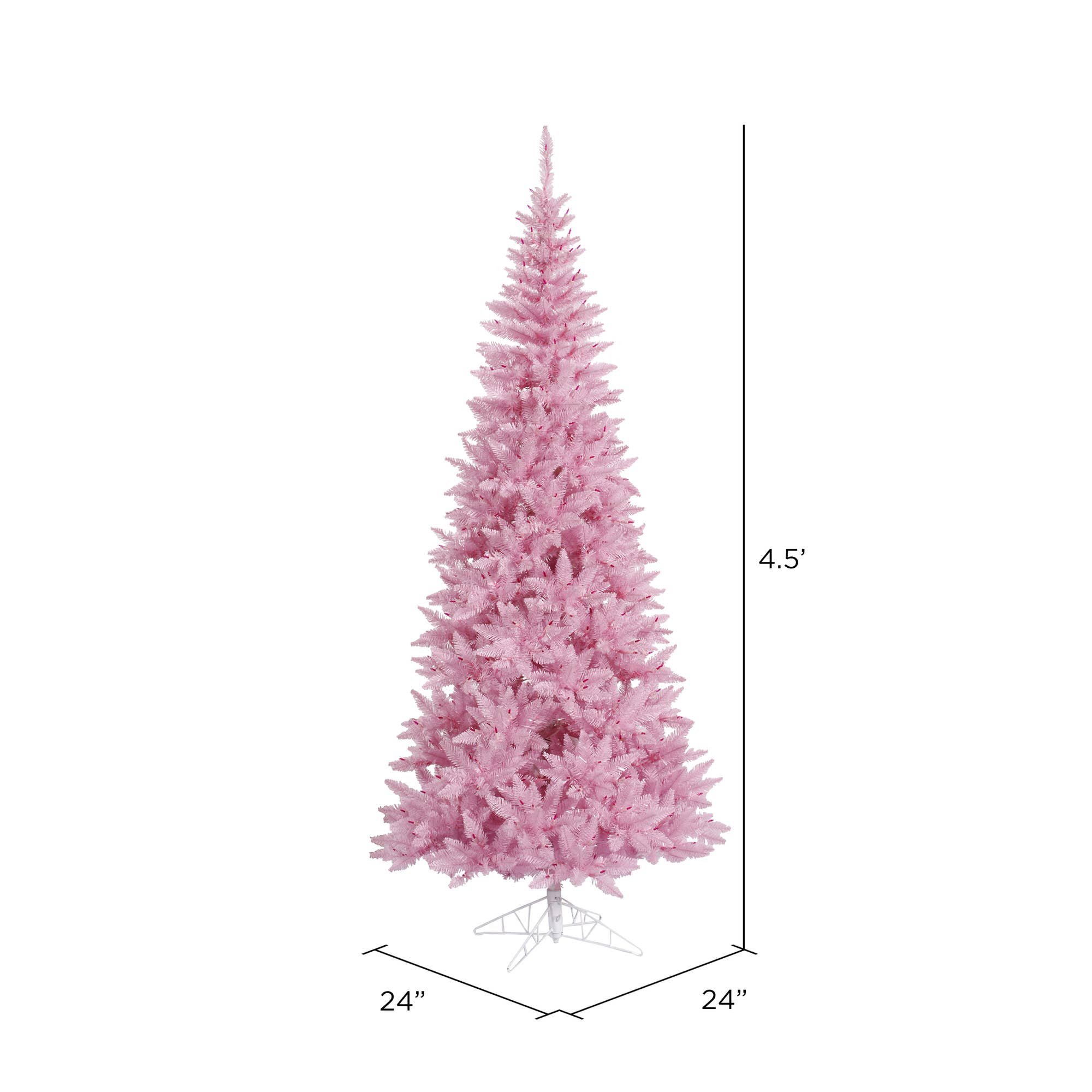 Rose Sapin mince rose Vickerman de 4,5 pi x 24 po 400T en vente sur Faire1
