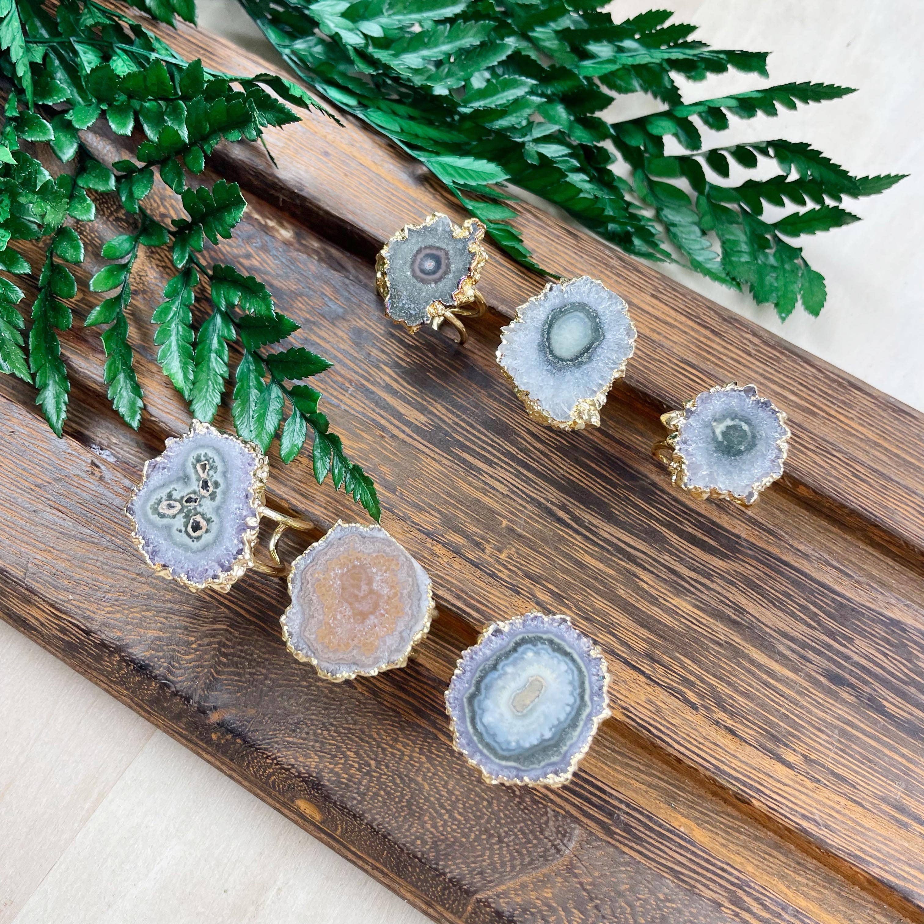 Ewelina Pas Jewelry - Vendita all'ingrosso Anelli cocktail/statement - Anello in oro con ametista stalattite8