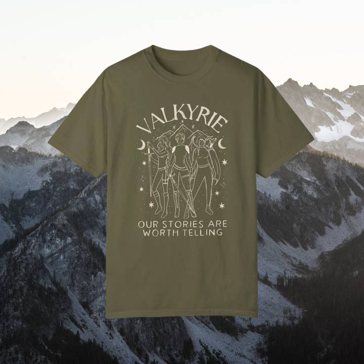 CrescentCatCo - Wholesale Screen Printed T-Shirt - Women's - Officially Licensed Valkyrie ACOTAR Tshirt | Our Stories are Worth telling | SJM Bookish Merch | Fantasy Reader Gift | Nesta Shirt ACOSF6