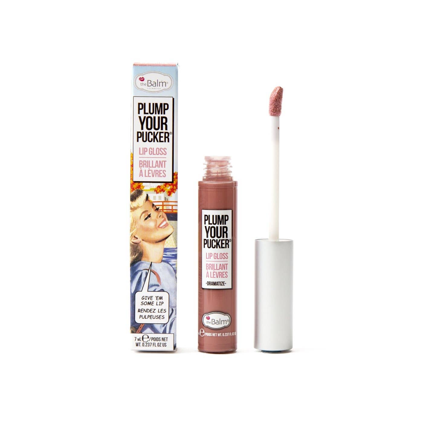 Beauty Goddess – wholesale Lip-gloss – theBalm cosmetics PLUMP YOUR PUCKER® Lip Gloss Dramatize - opaque pink nude0