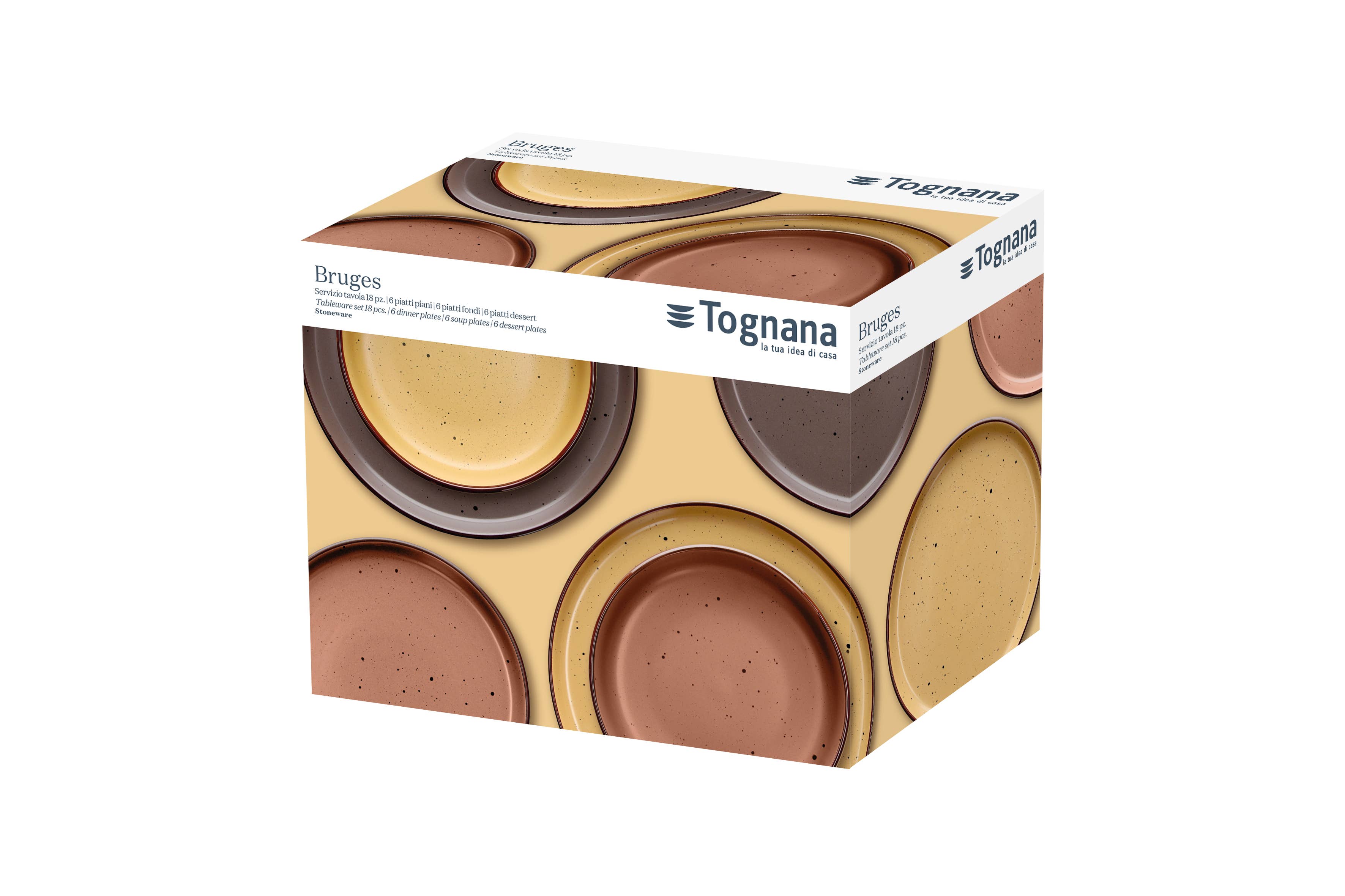 Tognana – Großhandel Essgeschirr-Set – Urban Bruges 18-teiliges Geschirrset1