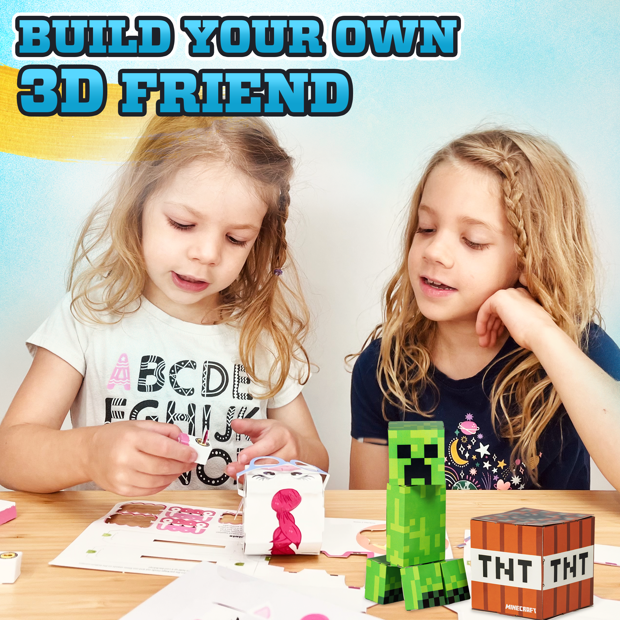 Cubles | Paperboard Character Kits - Wholesale Build-a-Toy - Kids - Minecraft | Creeper Cuble2