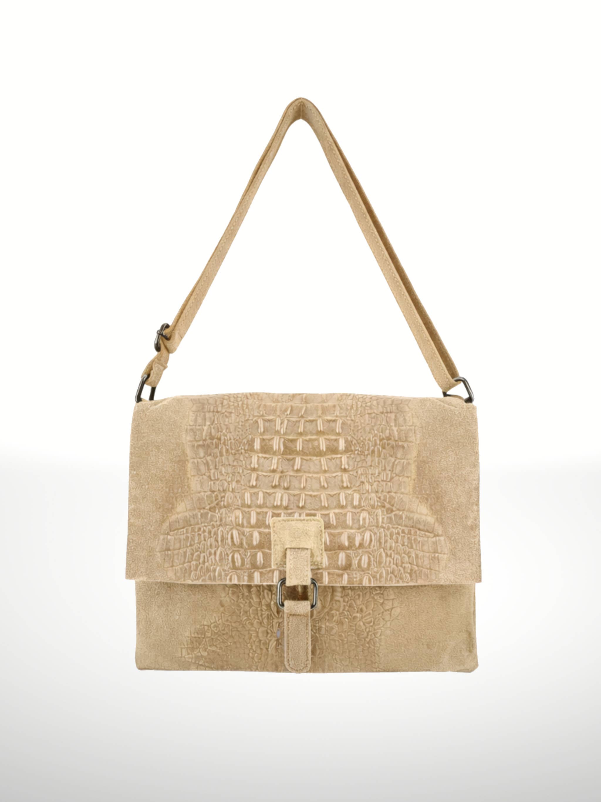 ITALIAN'S LEATHER - Wholesale Crossbody Bag - Women's - Adina Suede Leather Shoulder Bag 19003333