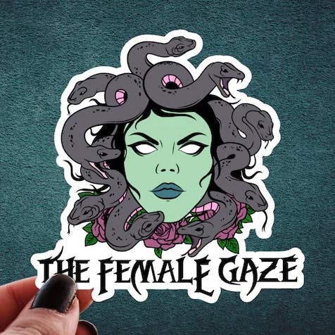 Medusa Sticker - The Female Gaze - Feminist Leftist Decal for wholesale by Pretty Toxic Stickers