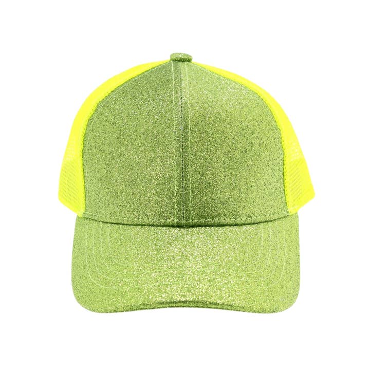 C.C Beanie - Wholesale Baseball Cap - Kids - Kids Glitter High Ponytail CC Ball Cap KIDSBT63