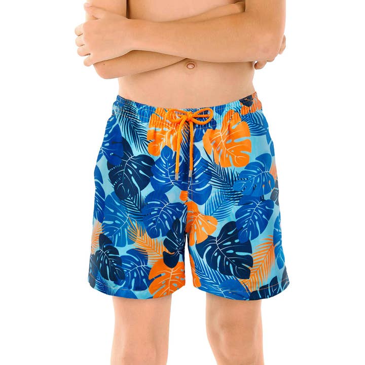 Boys Hybrid Swim & Play Shorts – Blue Jungle for wholesale by CAPELLE MIAMI