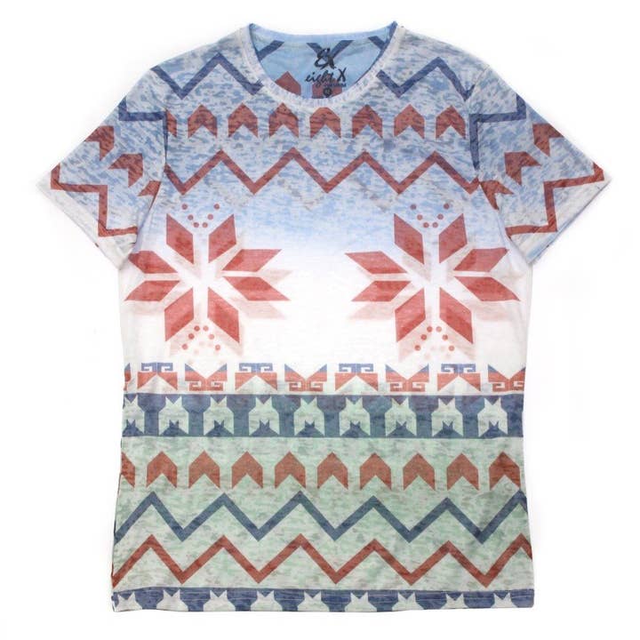 PRINTED AQUA T-SHIRT #1014 for wholesale by EIGHT X