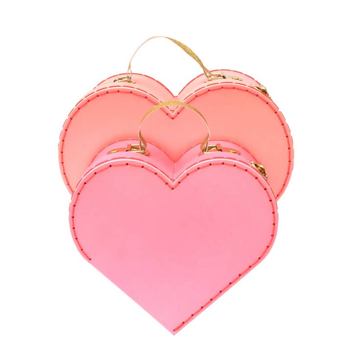 Pink Heart Suitcases for wholesale by Meri Meri