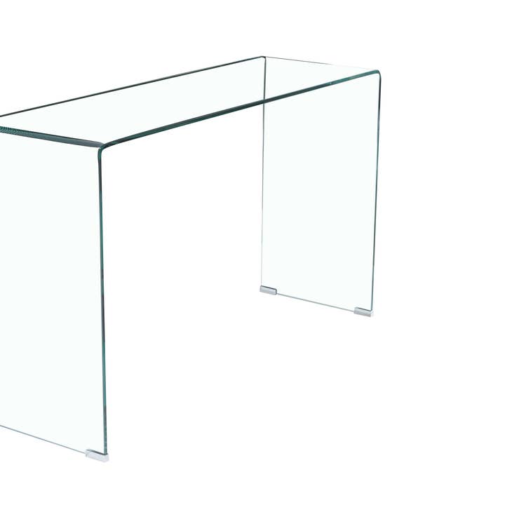 HomeRoots - Wholesale Console Table - 43" Clear Glass Solid Console Table3