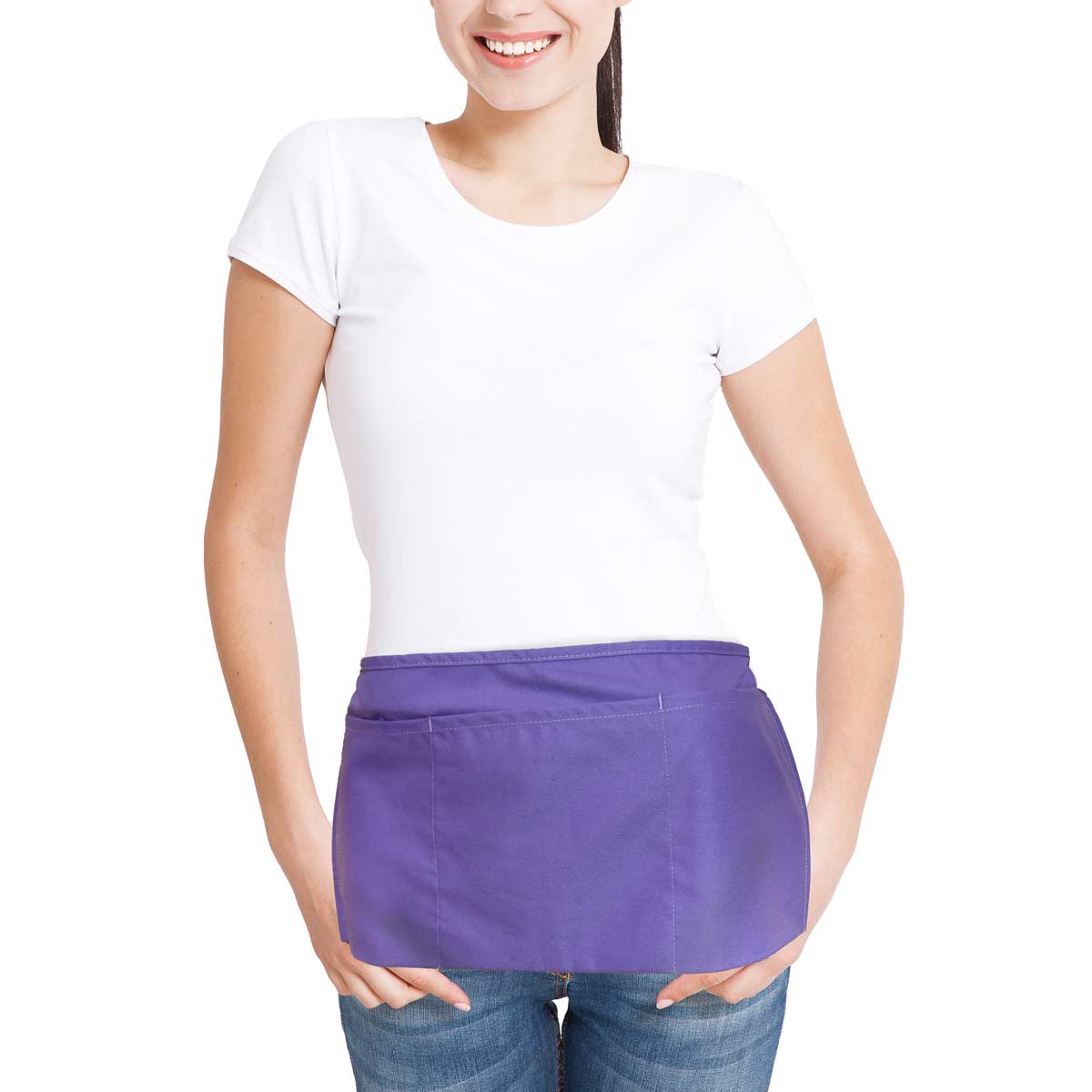 Dalix - Wholesale Apron - DALIX Waist Aprons Kitchen Bib Poly Cotton 3 Pockets34