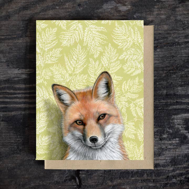 Red Fox - Note Card for wholesale by Emily Uchytil