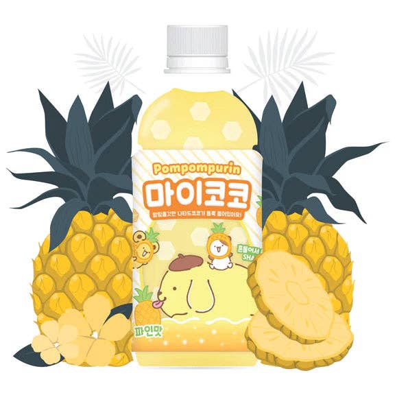 Global Bite Co - Wholesale Fruit Juice - Pompompurin Mycoco Pineapple Flavor 340ml (Korea)1