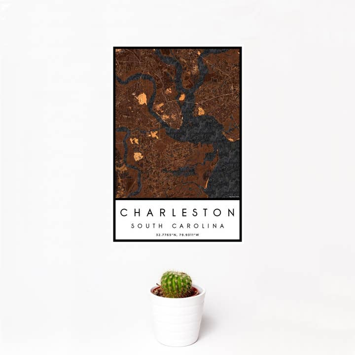Charleston SC Carte Imprimer Ember pour la vente par JACE.design