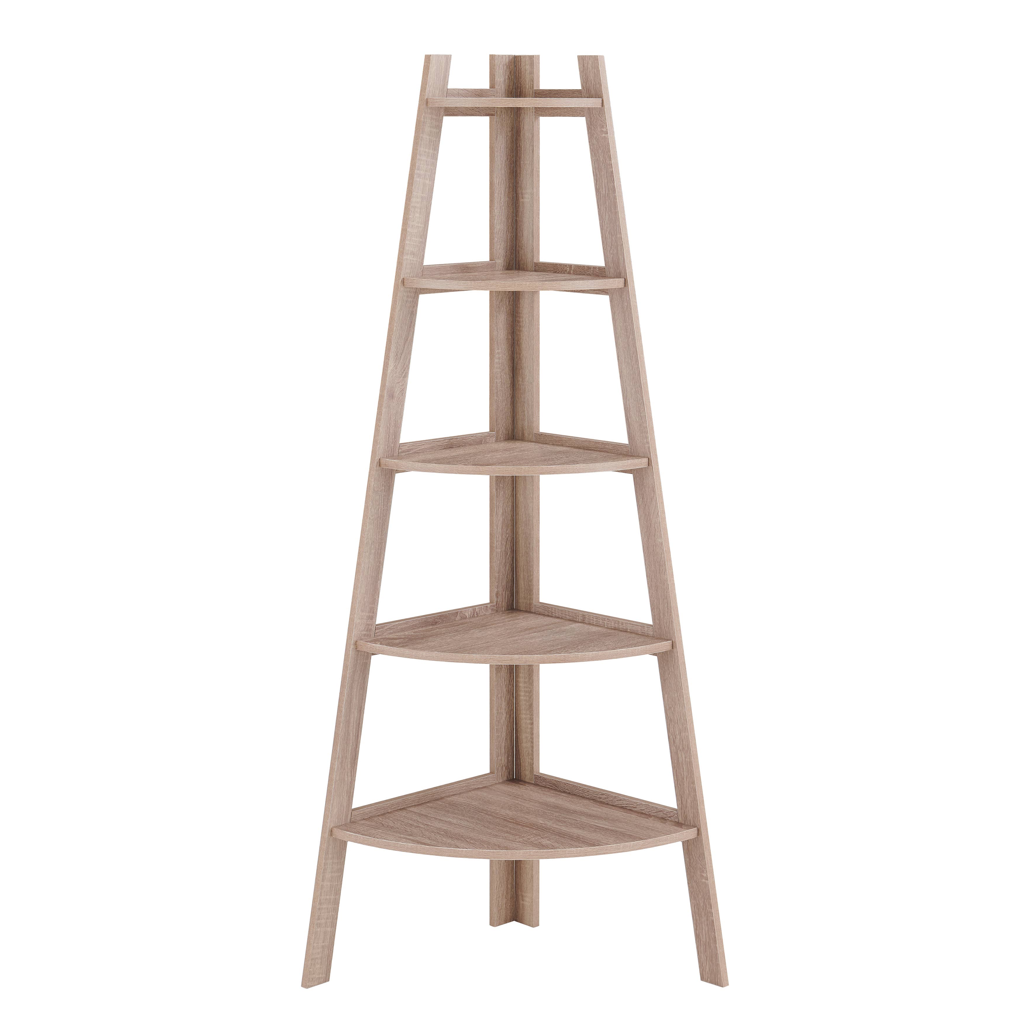 Danya B - Wholesale Bookcase - Five Tier Corner Ladder Display Bookshelf5