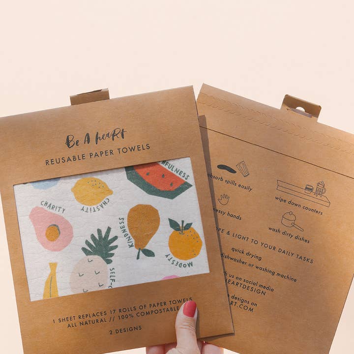 Be A Heart - Wholesale Dishcloth - Pots and Pans Reusable Paper Towels2