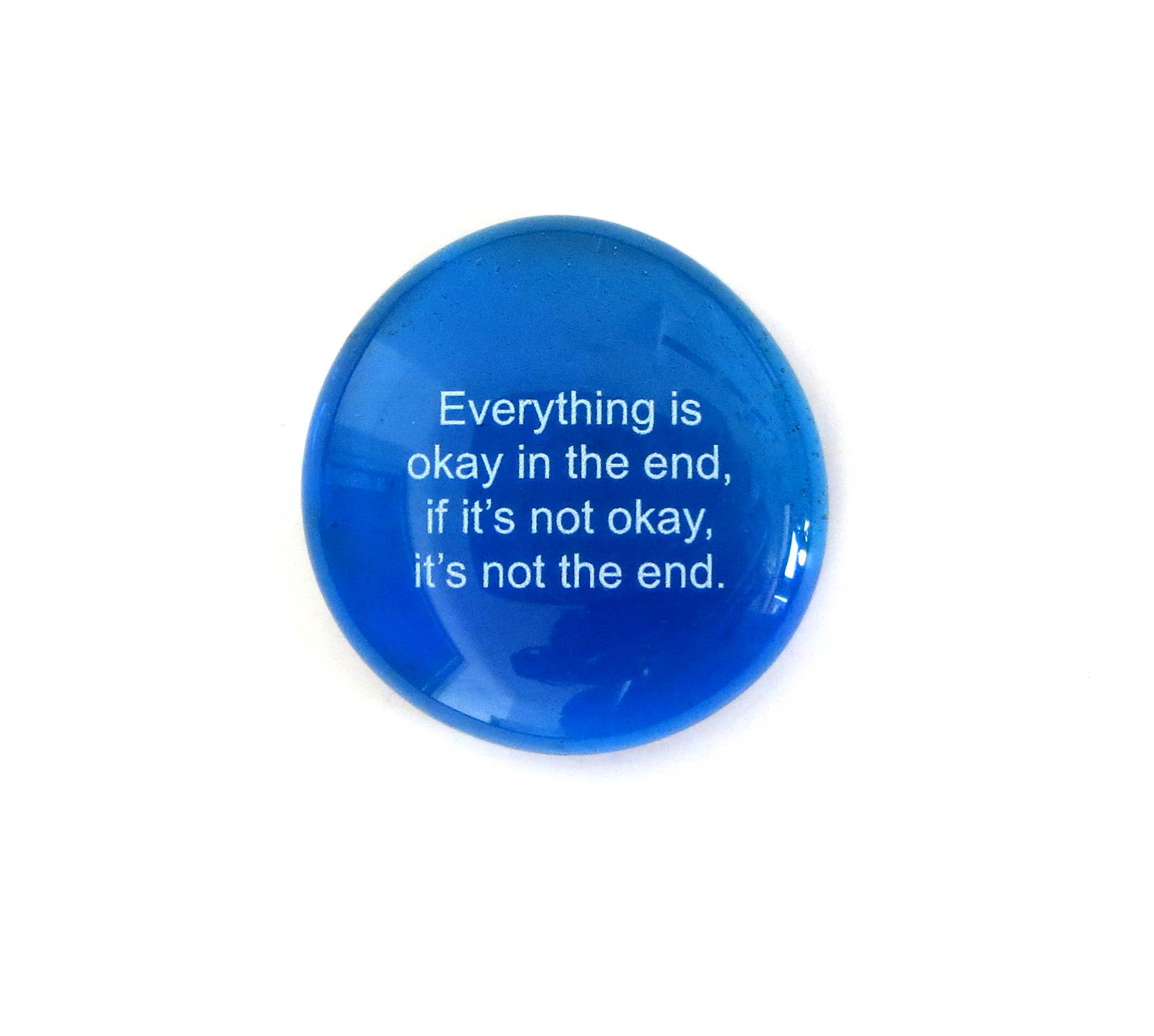 Lifeforce Glass, Inc. - Wholesale Keepsake Coin/Token - Encouragement Assortment, 100 Glass Positivity Word Stones24