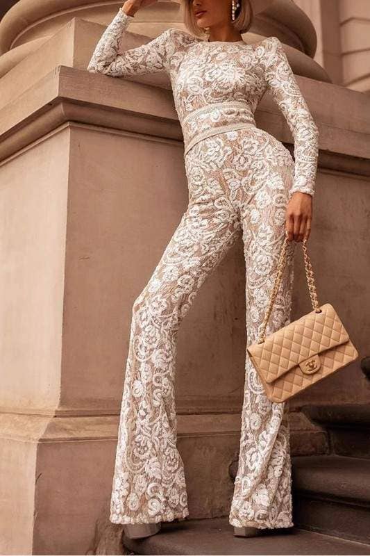 Fashion Combination - Wholesale Jumpsuit - Women's - lace detail jumpsuit3