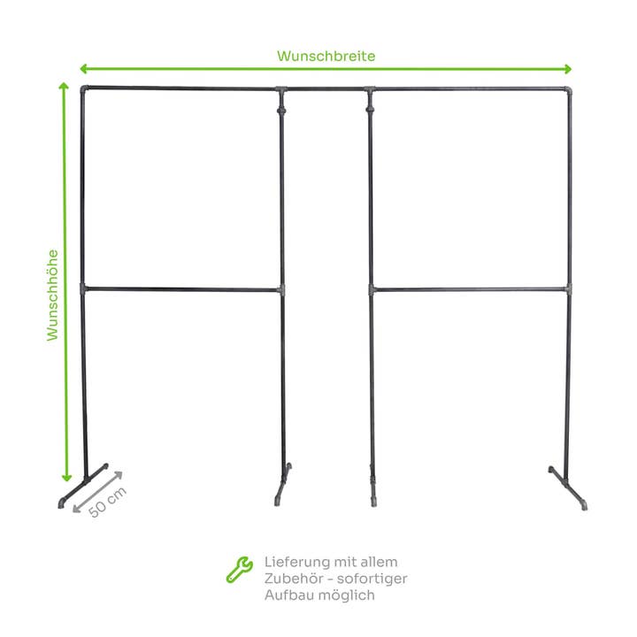 Kledingrek · Loft Seven voor wholesale door various - Design aus Stahlrohr