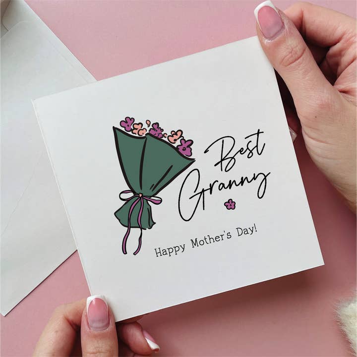 Bunch Of Flowers Best Granny Mother's Day Card for wholesale by Alphabet Studios