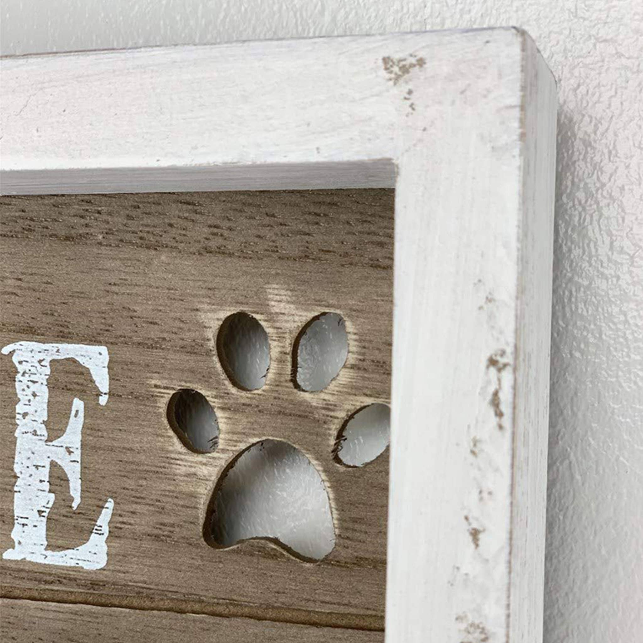 Paris Loft Inc - Wholesale Sign - Love Pet Rustic Wood Framed Wall Sign 12"x19"3