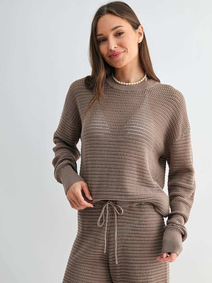 Breezy Crochet Pullover for wholesale by Mono B