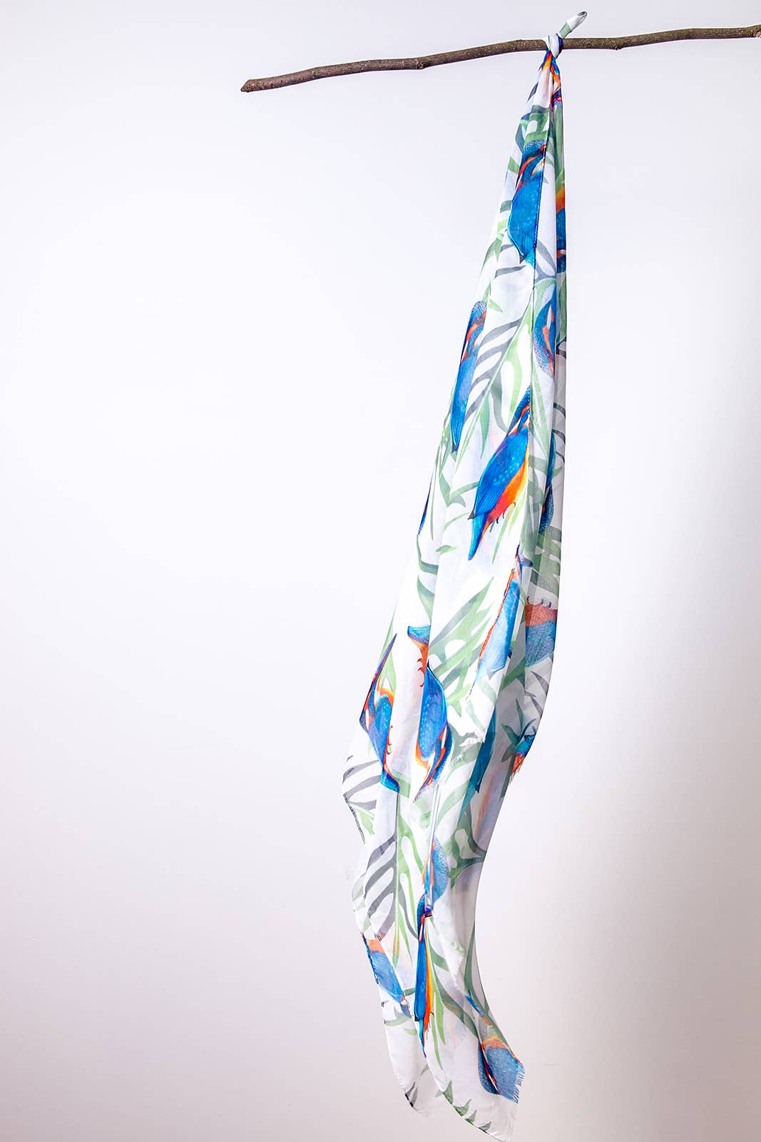 Taylor Hill Scarves & Co - Vendita all'ingrosso Sciarpa - Donna - AGCS1009: Bianco: Sciarpa Kingfisher Bird8