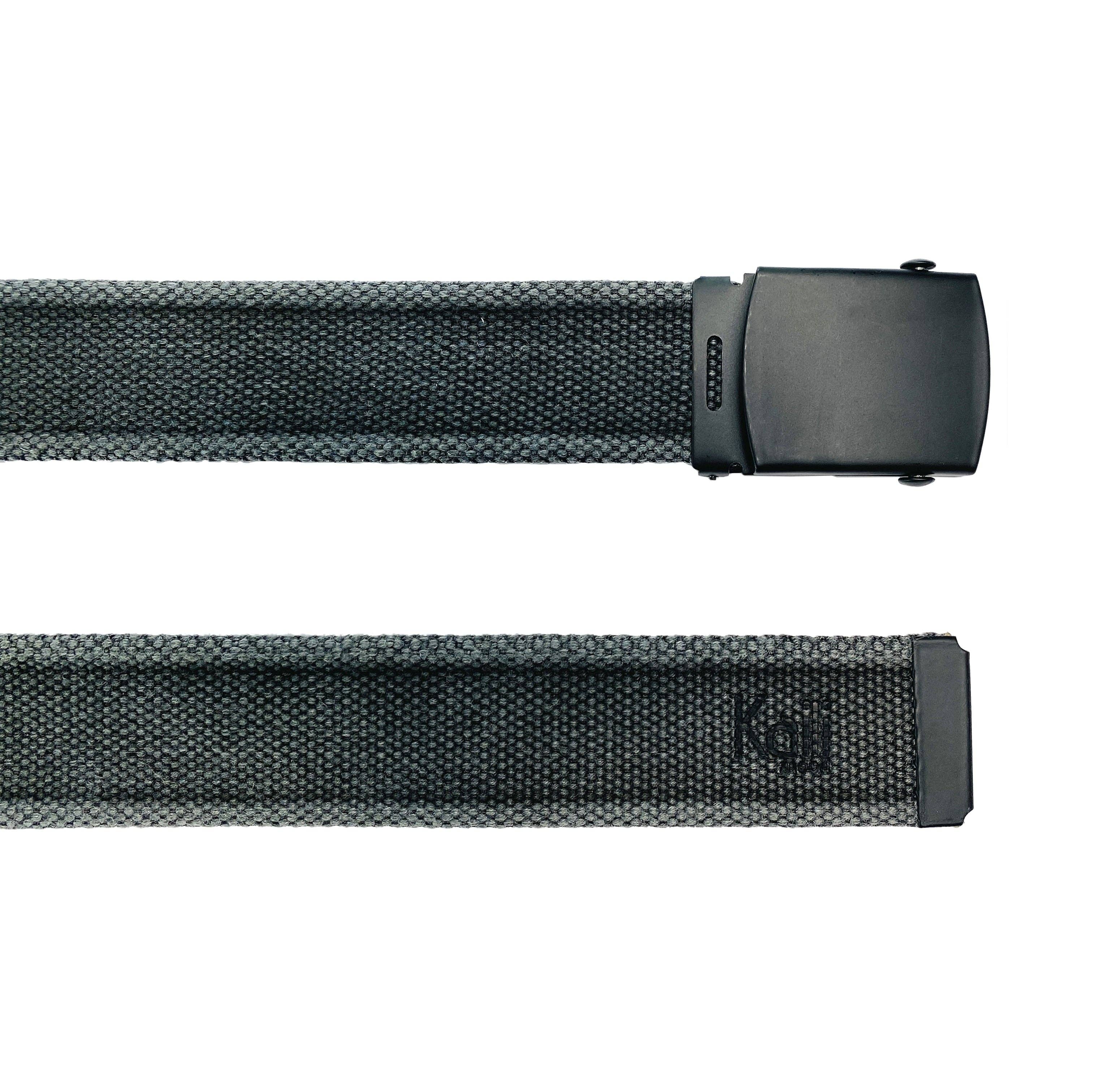 Kaili mood / RENATO BORZATTA - Italy since 1978 - - Wholesale Belt - Women's - K4010KB | Stone Washed Canvas Belt in Anthracite Color with Matte Black Buckle. Dimensions: 125 x 4 x 0.5 cm One Size - Adjustable. Packaging: Rigid Gift Box with Base/Lid2